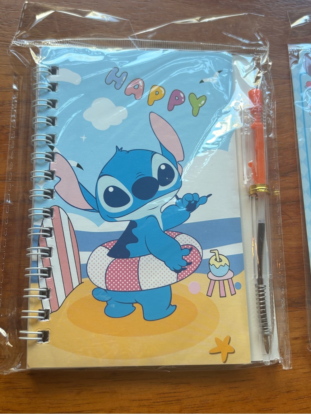 Stitch mini notebook and sticker set.